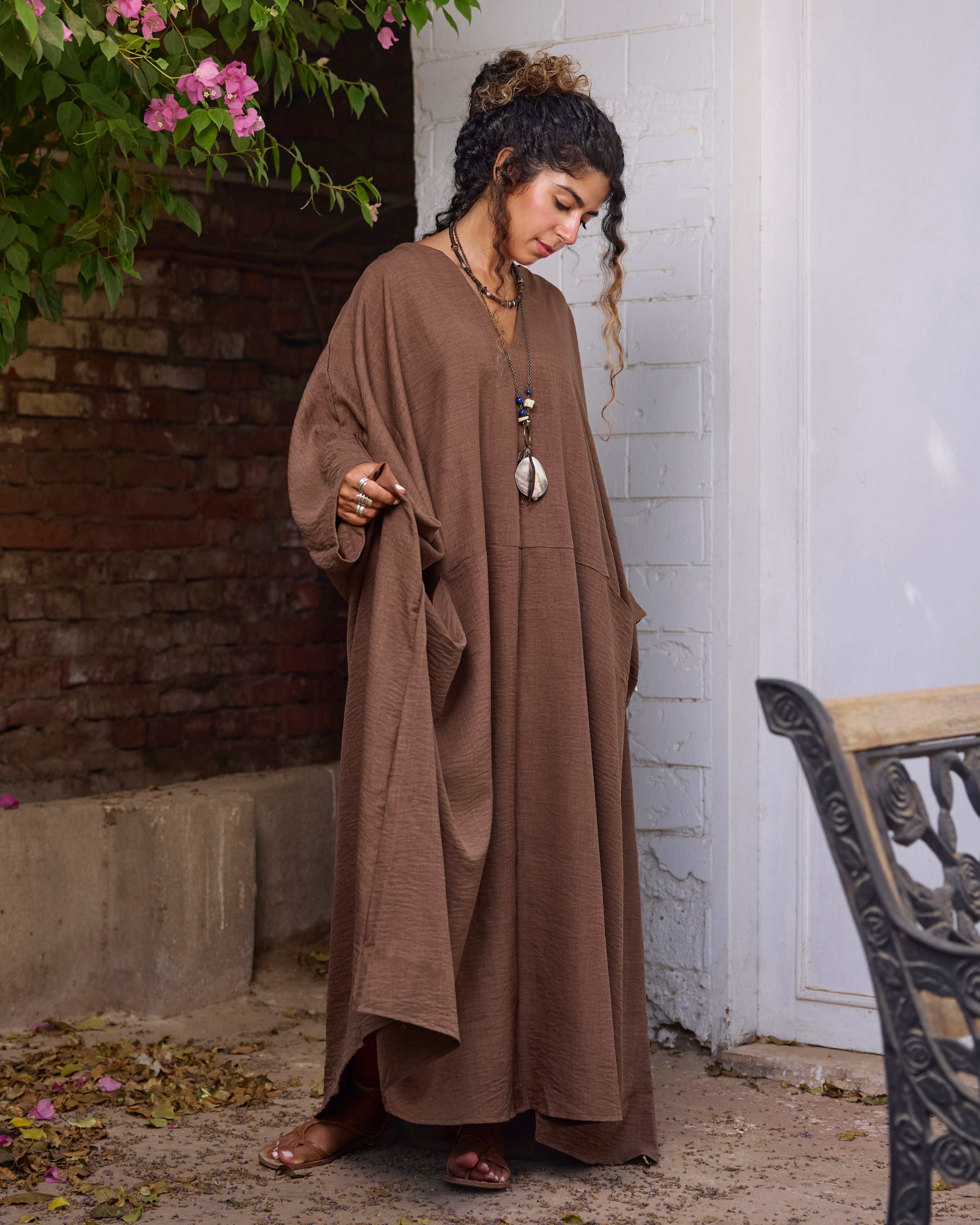 Oasis Kaftan Brown
