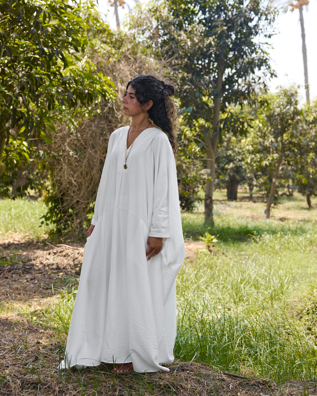 Oasis Kaftan White