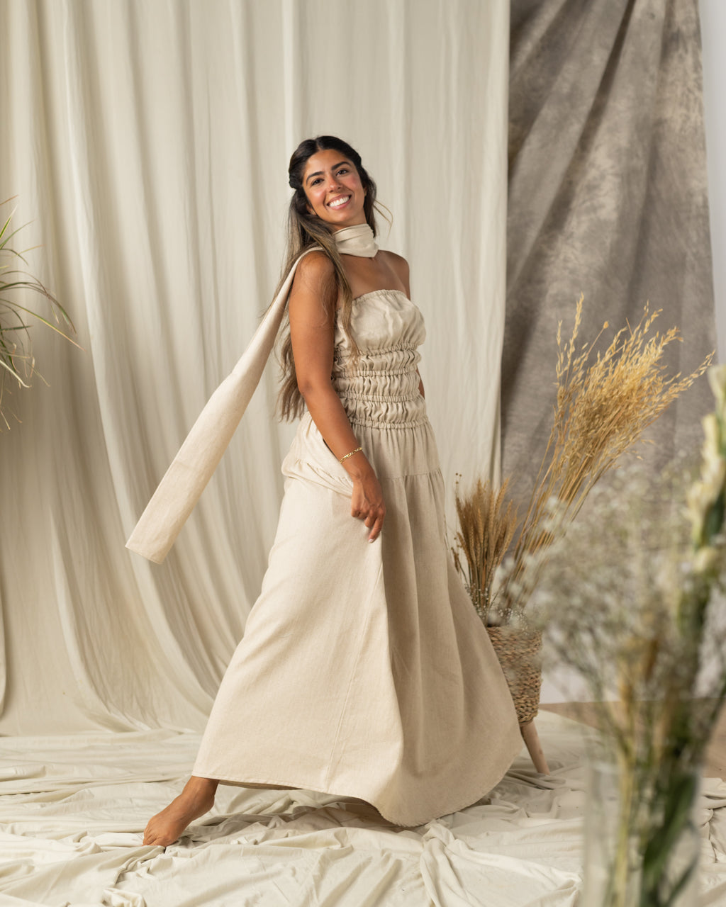 Goddess Smocked Dress