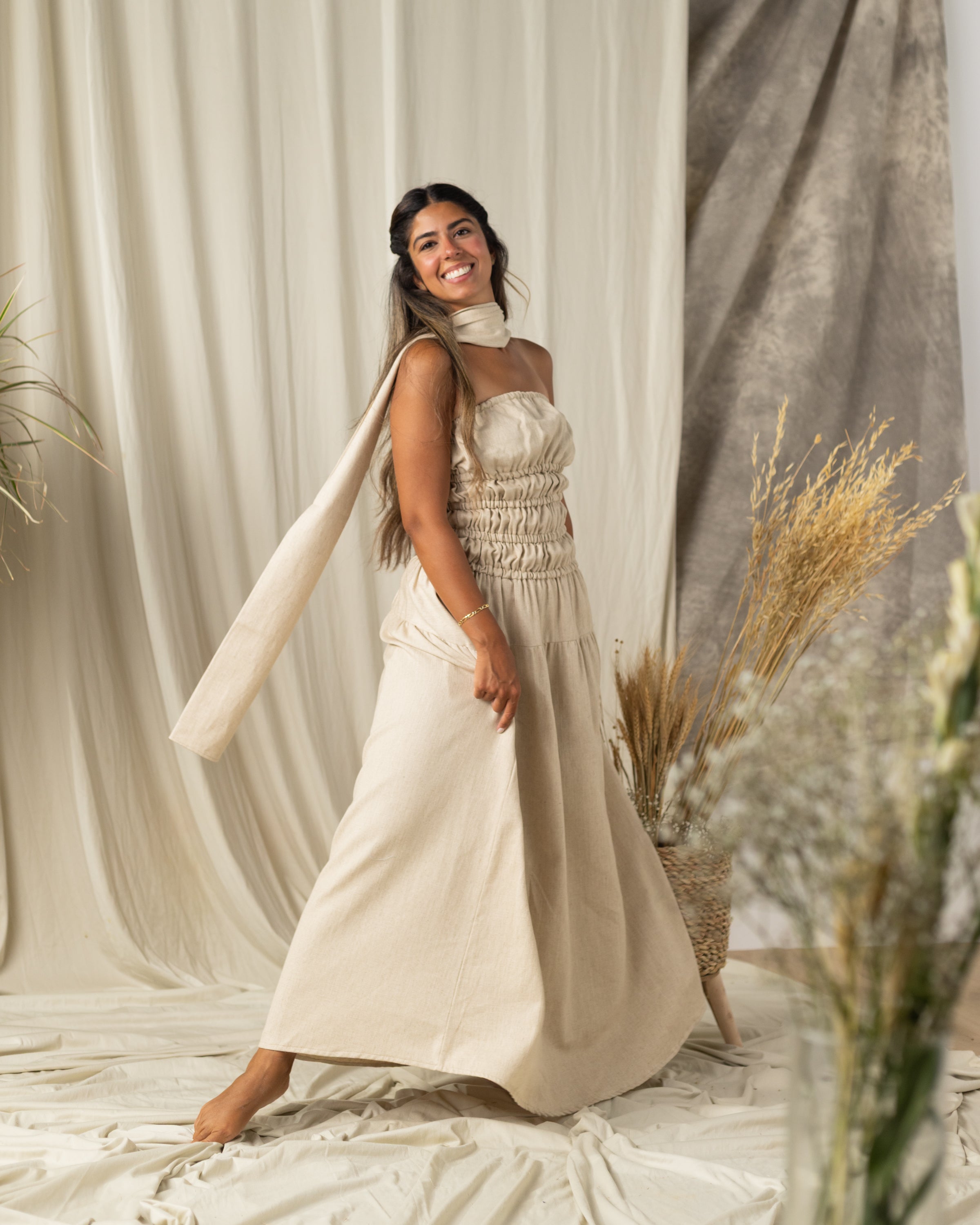 Goddess Smocked Dress