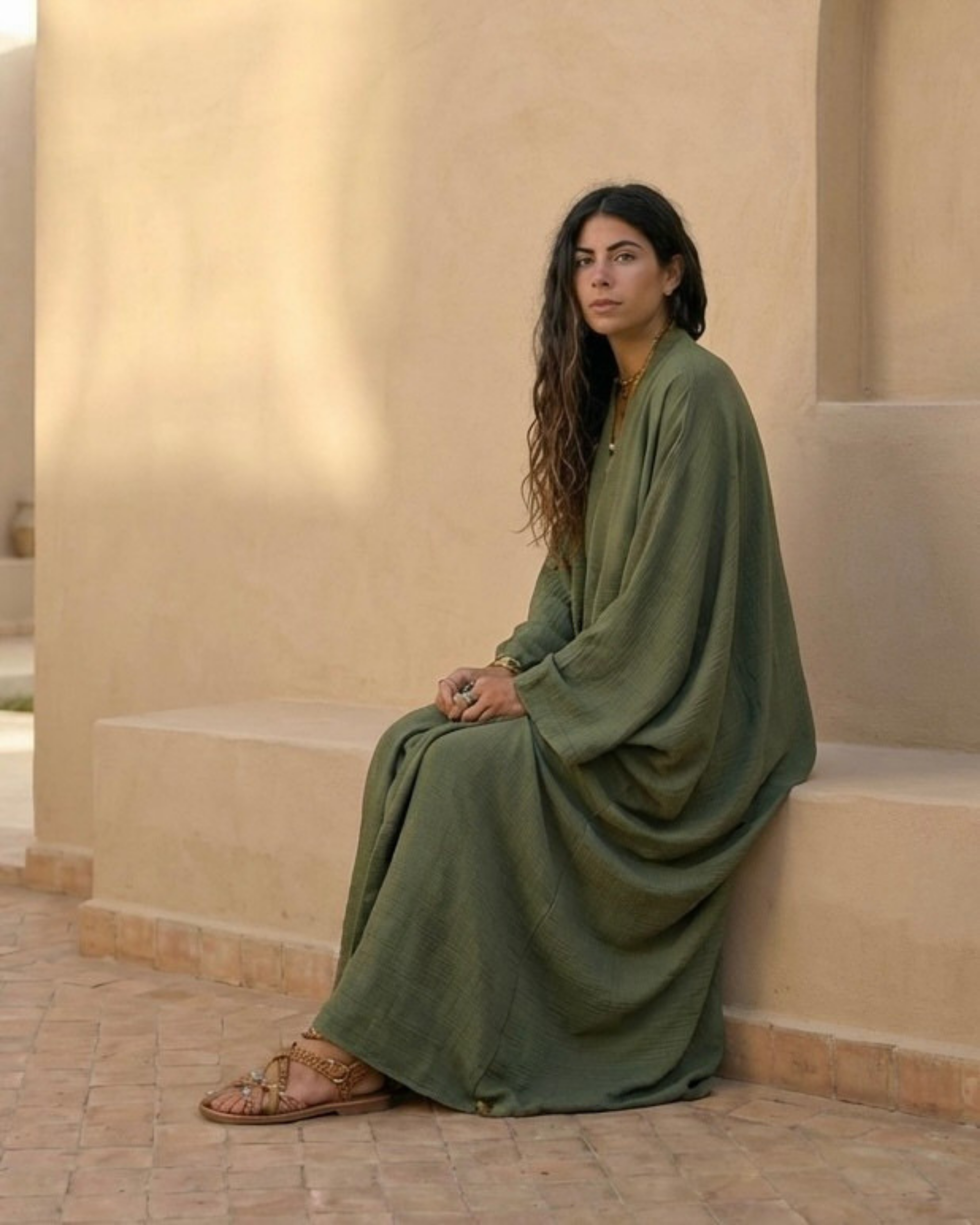 Oasis Kaftan | Moss Green
