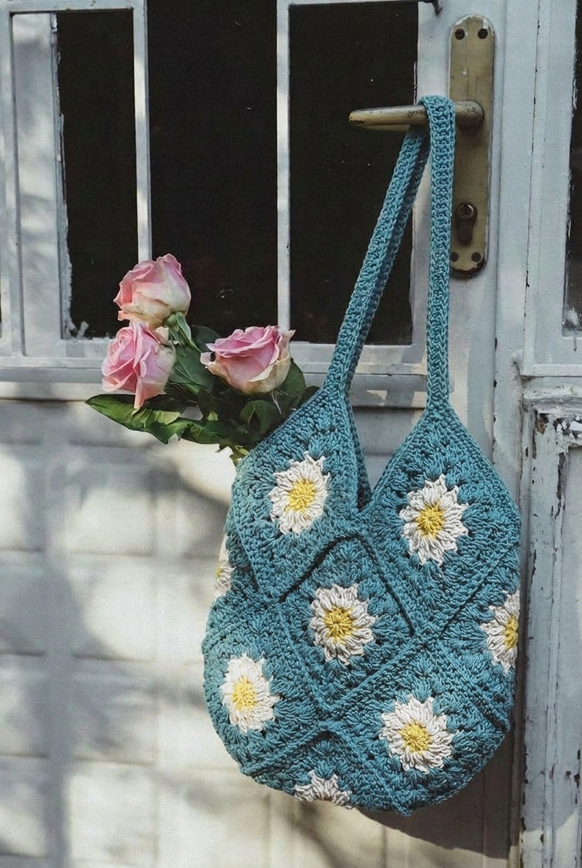 Sunflower Tote | Soft Turquoise