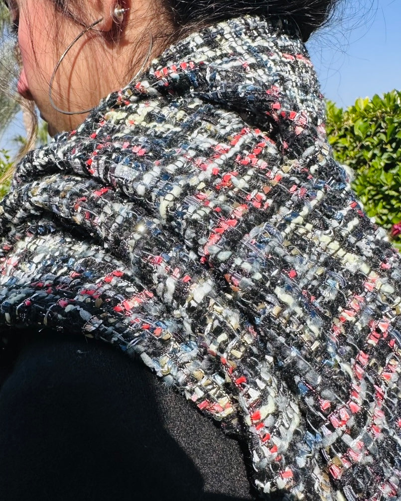 Black Tweed Scarf