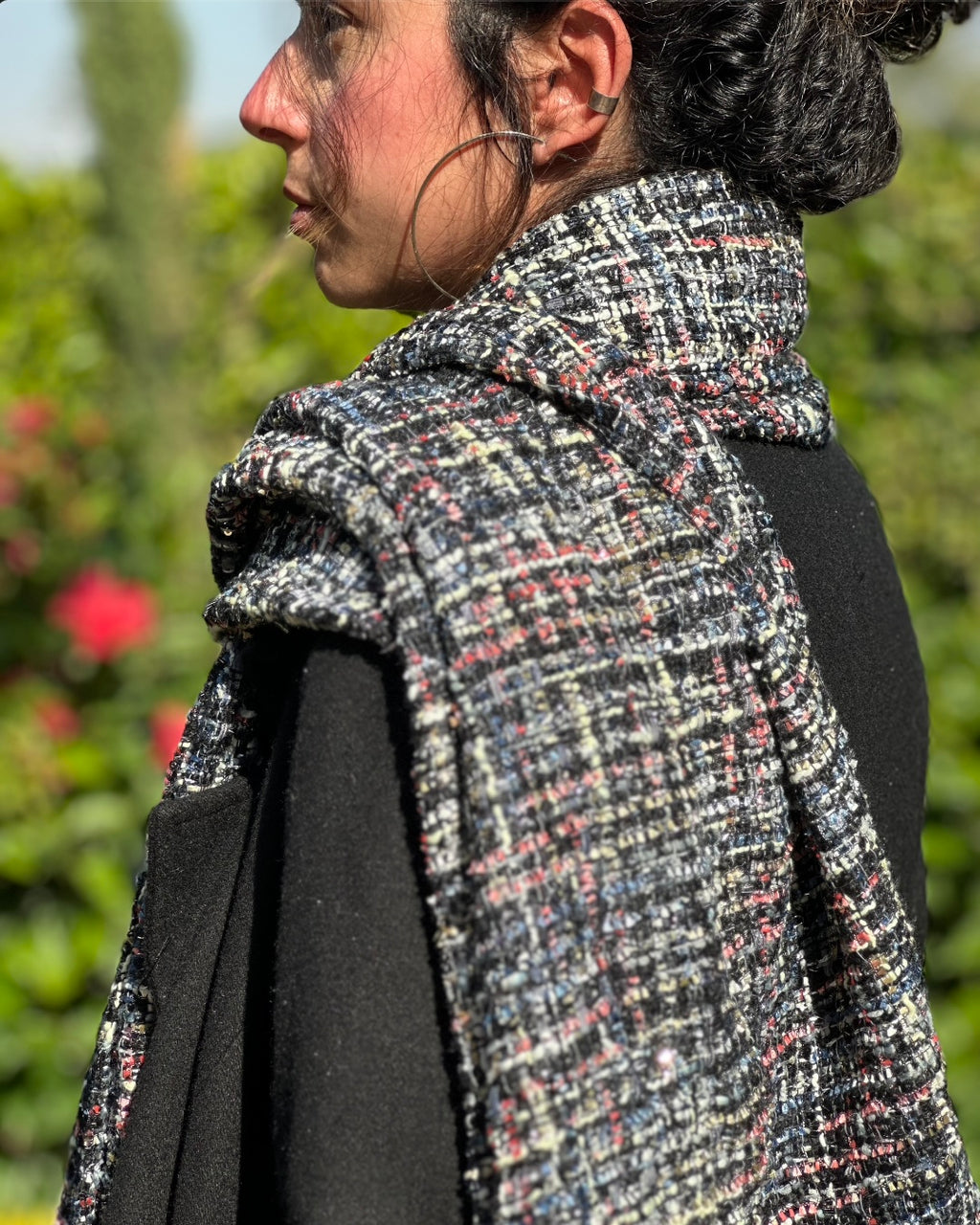 Black Tweed Scarf