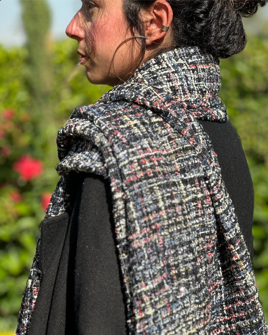 Black Tweed Scarf
