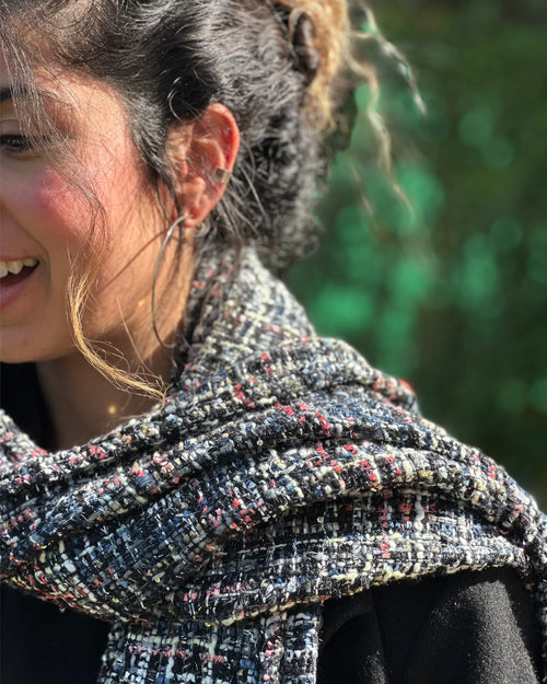 Black Tweed Scarf